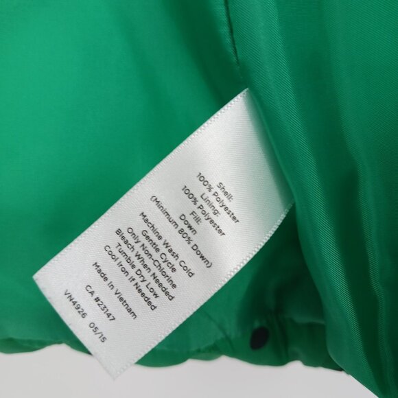 Talbots Green Polka Dot Down Quilted Puffer Vest Womens Small - Picture 6 of 13